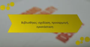 Βιβλιοθήκες: σχεδίαση, προσαρμογή, εγκατάσταση